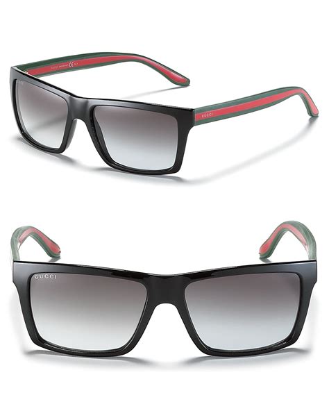 gucci black rectangle sunglasses|gucci black rectangular sunglasses.